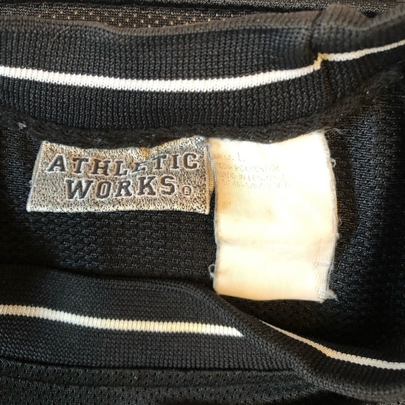 Vintage Athletic Works Men’s Black Nylon Mesh Shirt Size Large - Picture 3 of 7